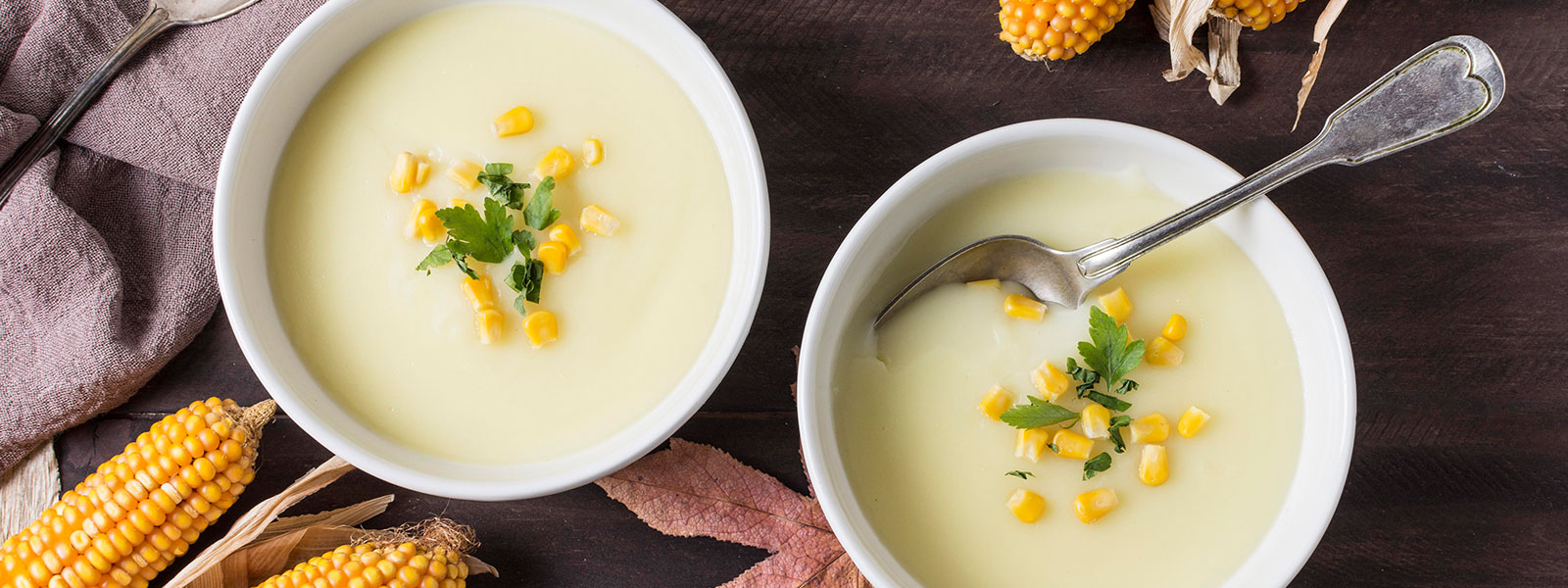 Le chowder de maïs, pommes de terre & cheddar
